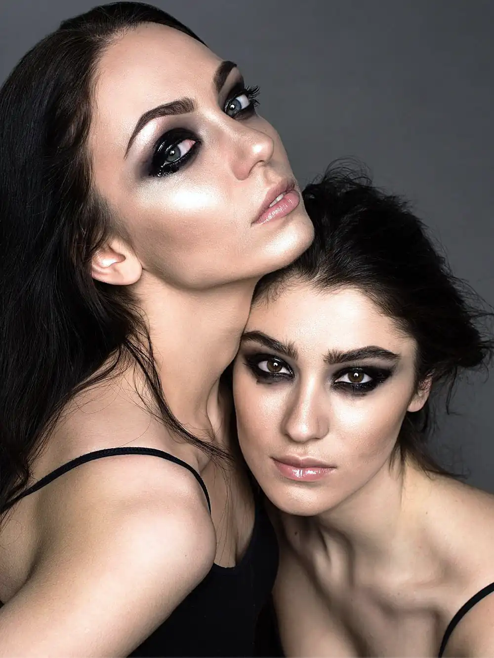 Goth girls wearing makeup