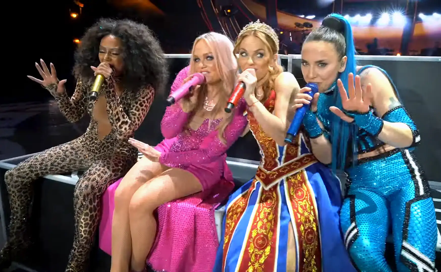 Spice girls performing