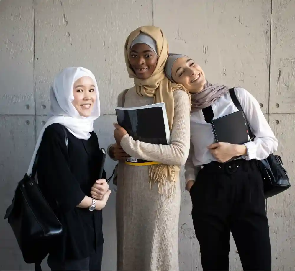 Multiracial Muslim womens